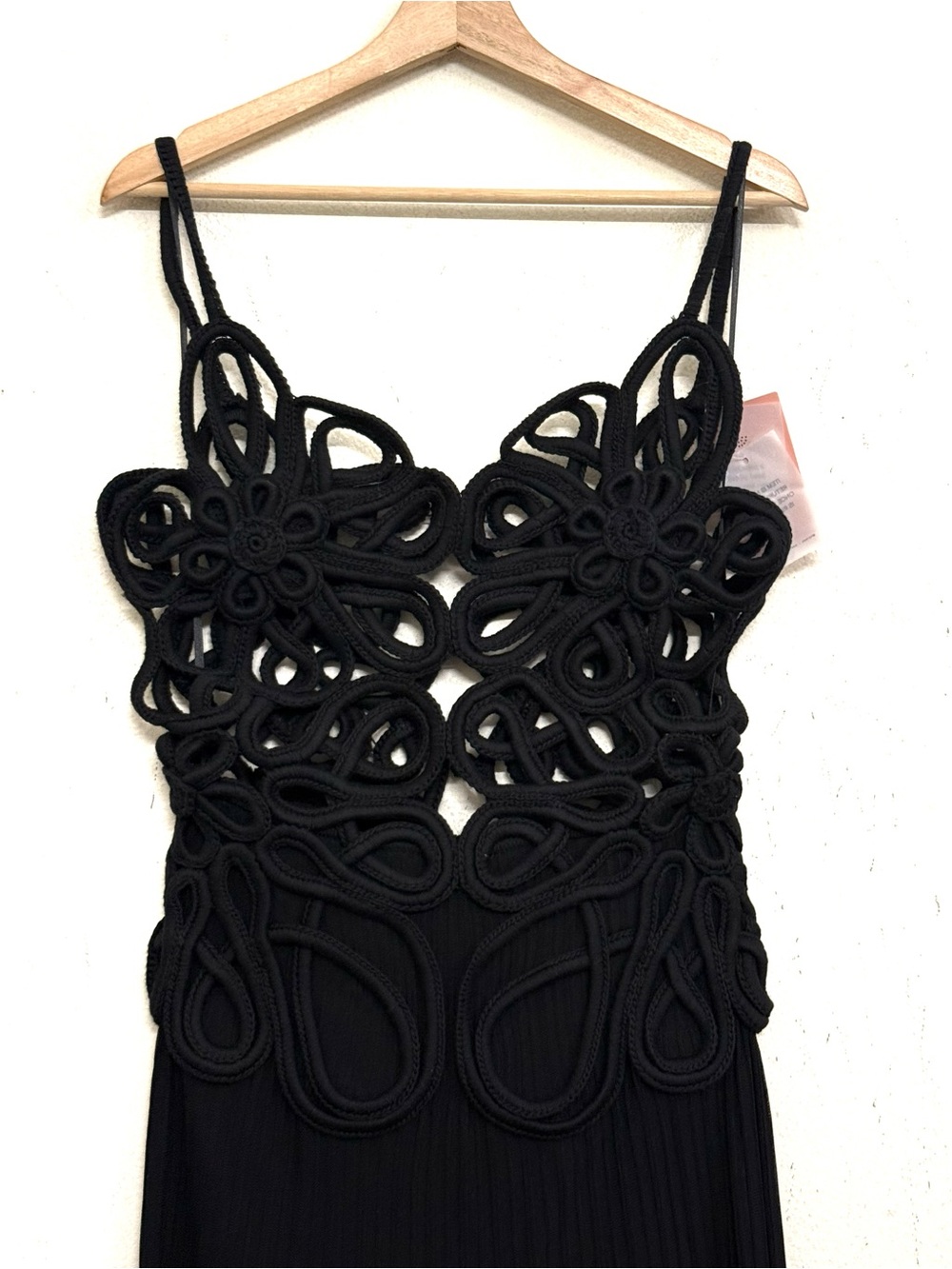 NWT Cult Gaia Nalda sculptural Crochet Knit Midi Dress Black Size M - Picture 9 of 16